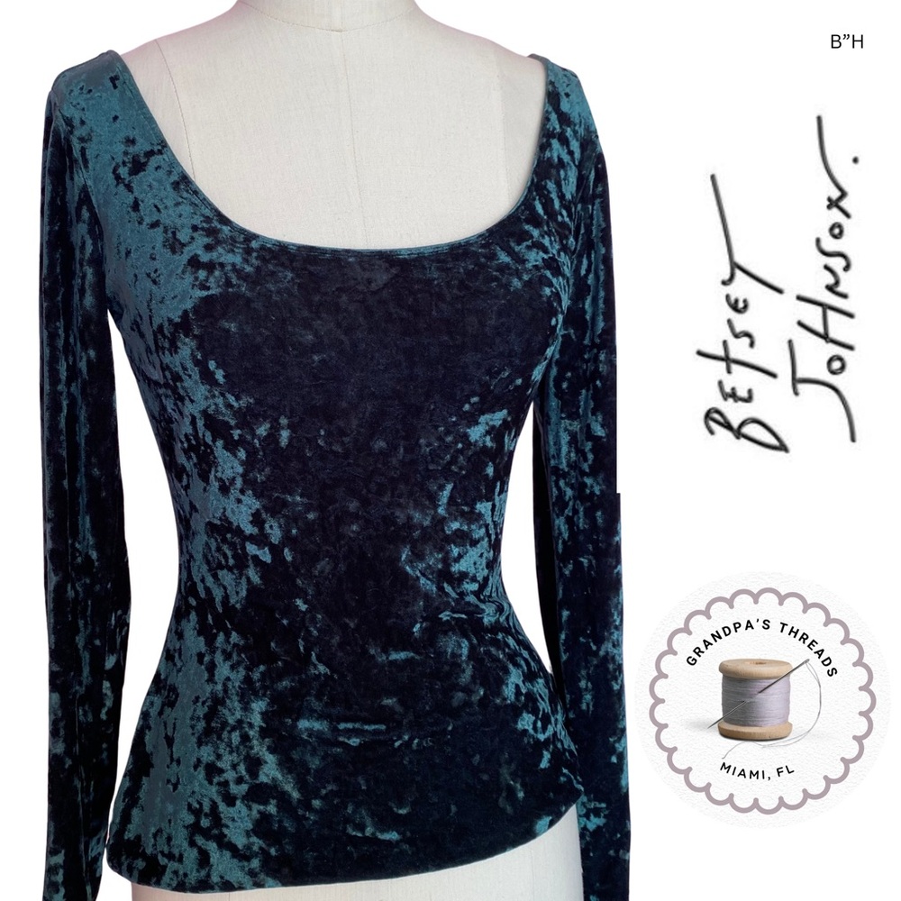 Betsey Johnson Forest Green Fitted Blouse